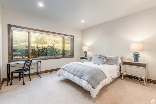 view of carpeted bedroom