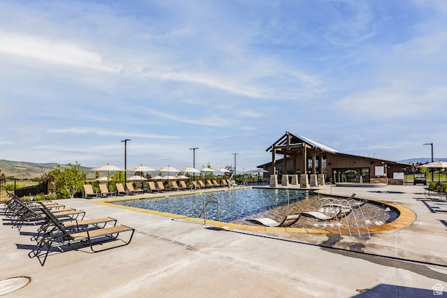 view of pool with a patio