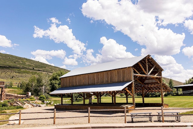 498 Thorn Creek Dr, Kamas, UT 84036 - surrounding community featuring a gazebo, a mountain view, and a riding arena