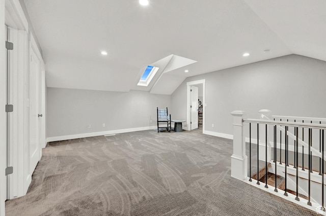 170 E 3900 N, North Ogden, UT 84414 - bonus room with lofted ceiling, a skylight, carpet flooring, recessed lighting, and baseboards