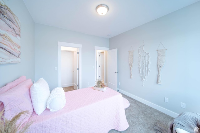 view of carpeted bedroom