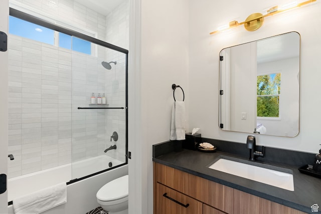 70 W 350 S, Garden City, UT 84028 - full bathroom with toilet, vanity, and shower / bath combination with glass door