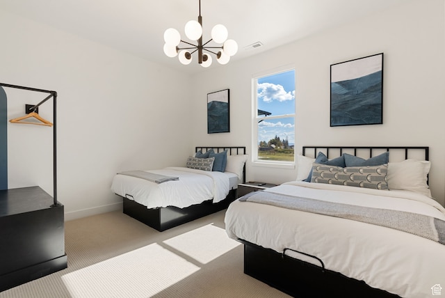 70 W 350 S, Garden City, UT 84028 - carpeted bedroom featuring a chandelier