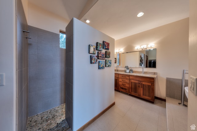425 Amber Ln, Castle Valley, UT 84532 - bathroom featuring vanity and a tile shower