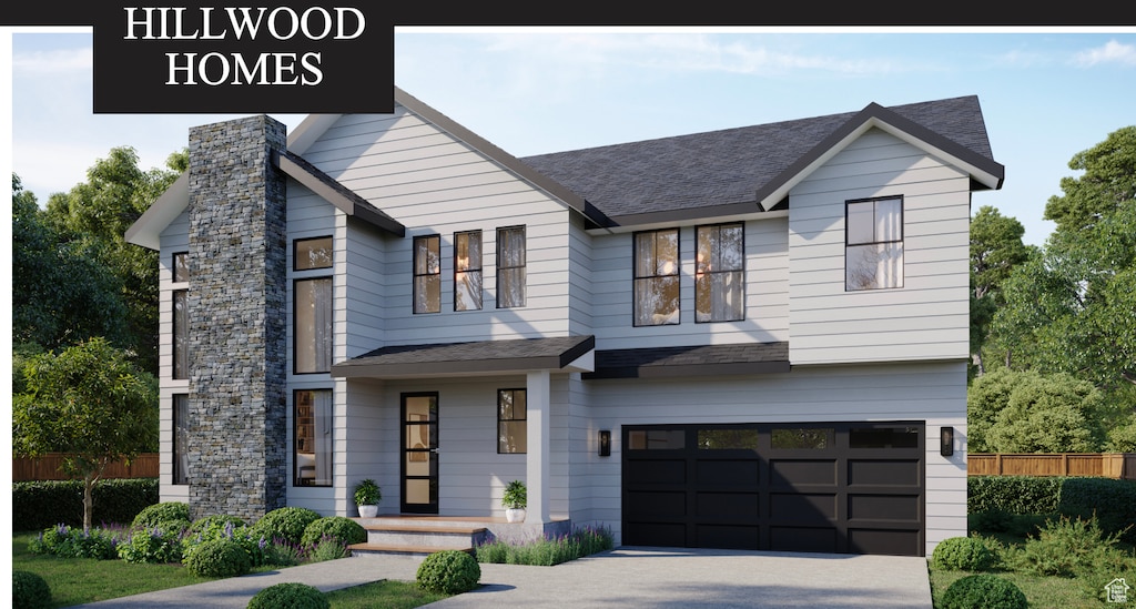 view of front of house featuring a garage