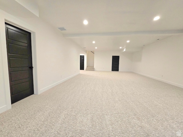 556 N Olympic Way Unit 38, Midway, UT 84049 - unfurnished room with carpet flooring, recessed lighting, baseboards, and stairs