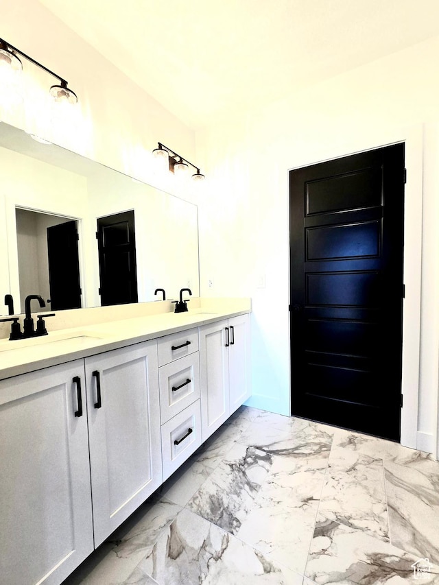 556 N Olympic Way Unit 38, Midway, UT 84049 - full bathroom featuring double vanity and marble look tiles