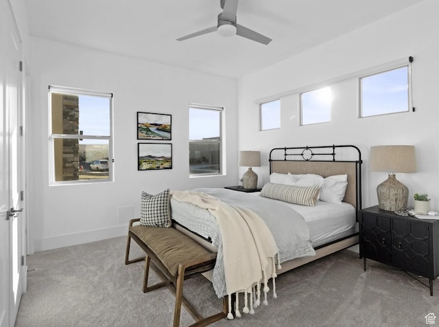 3193 S Hideaway Pl, Hurricane, UT 84737 - bedroom with baseboards, carpet flooring, and a ceiling fan