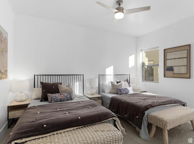 3193 S Hideaway Pl, Hurricane, UT 84737 - bedroom featuring a ceiling fan and carpet flooring