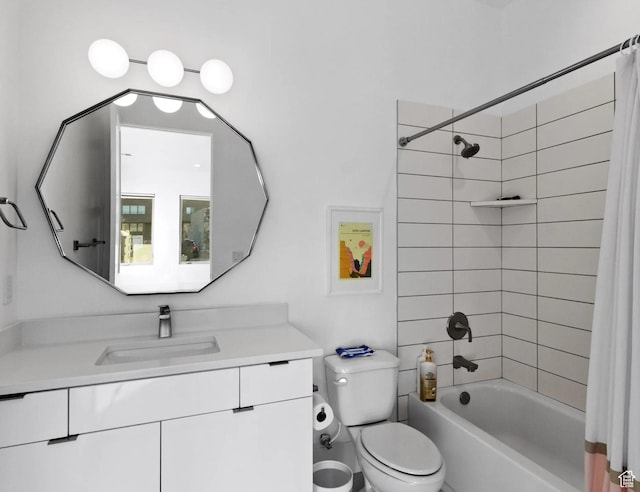 3193 S Hideaway Pl, Hurricane, UT 84737 - bathroom featuring vanity, toilet, and shower / tub combo with curtain