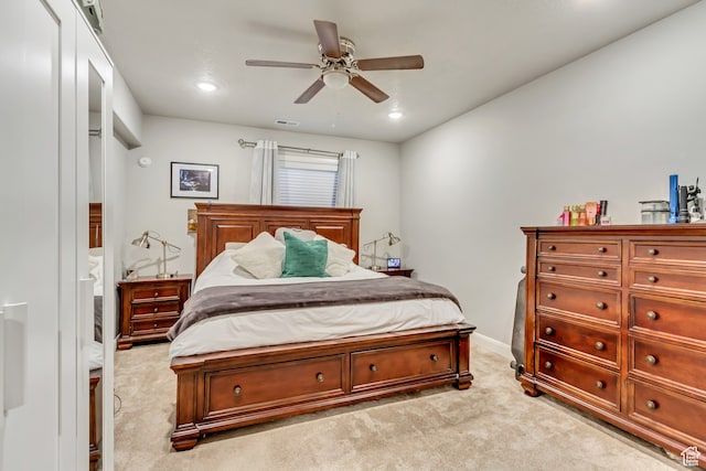 1441 E Snowflake Ave N, Eagle Mountain, UT 84005 - bedroom featuring light carpet and ceiling fan