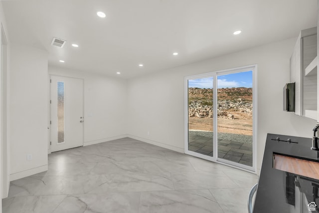 734 S 1220 W, Hurricane, UT 84737 - interior space featuring baseboards, visible vents, recessed lighting, and marble finish floor