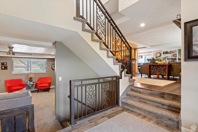 1286 N Fairfield E, Layton, UT 84040 - stairs with ceiling fan