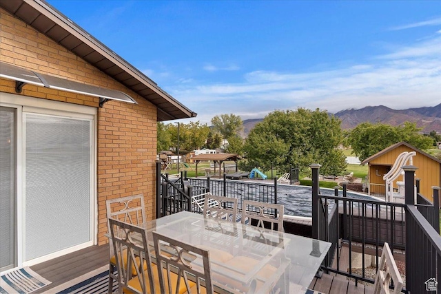 1286 N Fairfield E, Layton, UT 84040 - deck featuring a mountain view