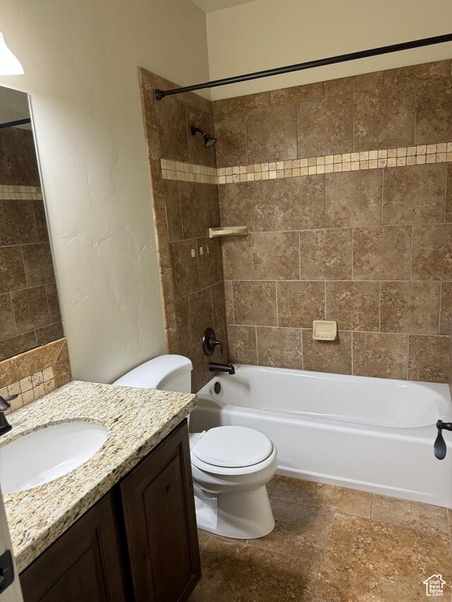 1260 N 200 W, Bountiful, UT 84010 - bathroom with vanity, shower / tub combination, and toilet