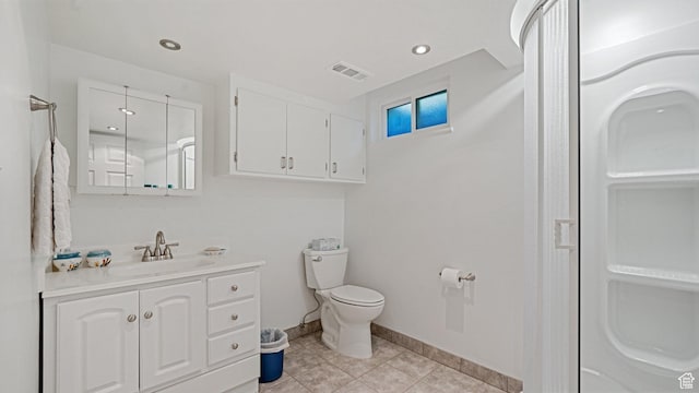 535 N 300 E, Brigham City, UT 84302 - full bath featuring visible vents, tile patterned flooring, vanity, baseboards, and toilet