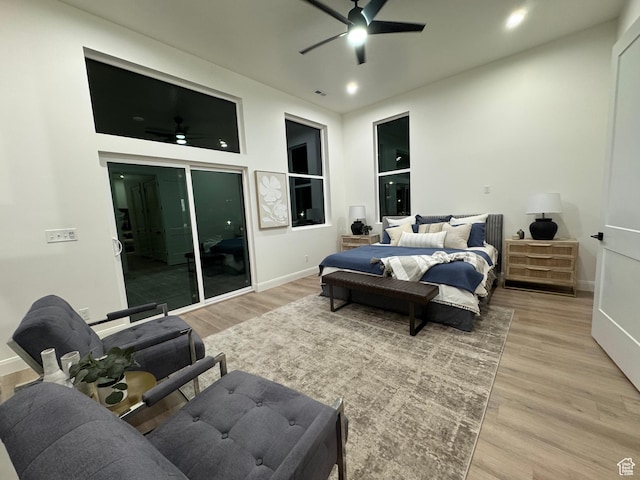 136 S 700 E Unit 1, Salt Lake City, UT 84102 - bedroom featuring hardwood / wood-style flooring and ceiling fan