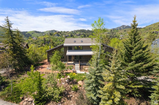 3797 Blacksmith Rd, Park City, UT 84098 - view of front of house with a mountain view and a wooded view