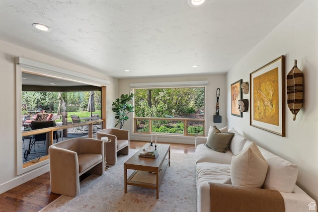 3797 Blacksmith Rd, Park City, UT 84098 - living area featuring wood finished floors and recessed lighting
