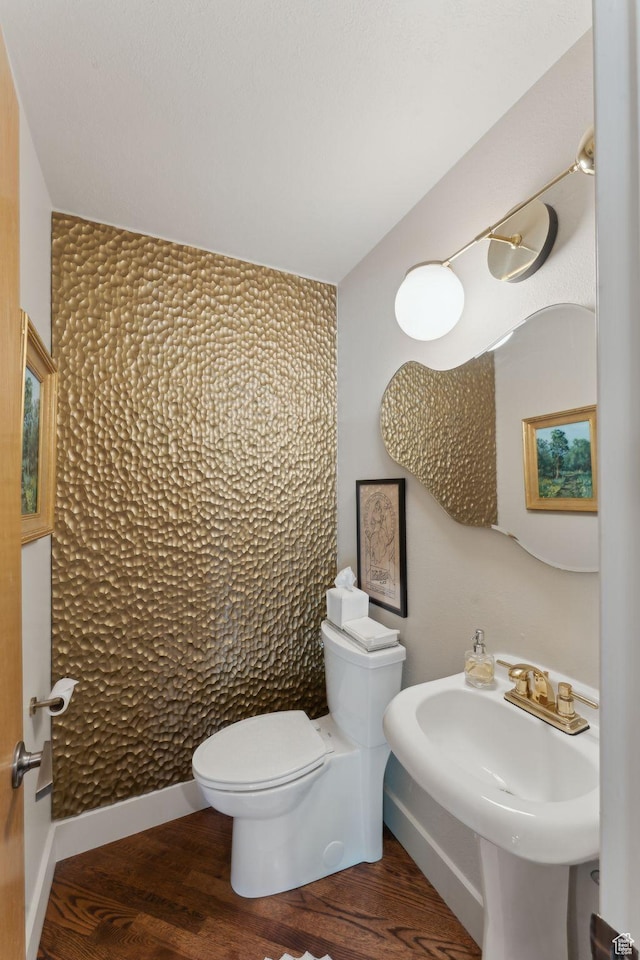 3797 Blacksmith Rd, Park City, UT 84098 - bathroom featuring toilet, wood finished floors, and a sink