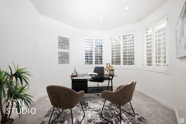 14714 S Pristine Dr E, Draper, UT 84020 - office space with baseboards, carpet flooring, and recessed lighting