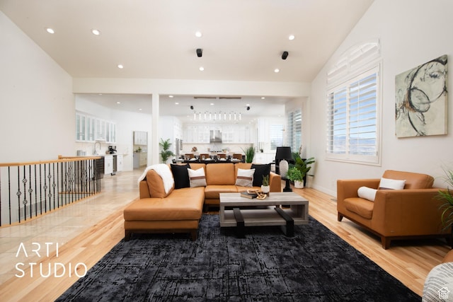 14714 S Pristine Dr E, Draper, UT 84020 - living area with recessed lighting and light wood-style flooring