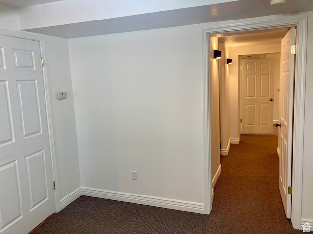 5046 W 4250 S, West Haven, UT 84401 - hallway with baseboards and dark colored carpet