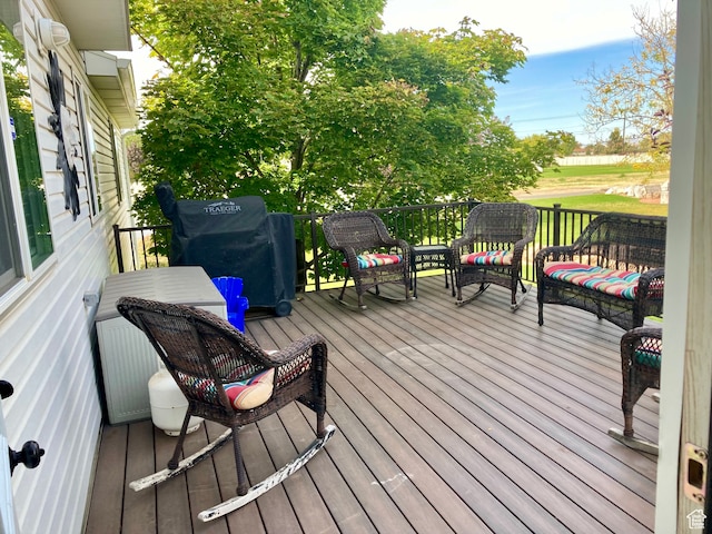 5046 W 4250 S, West Haven, UT 84401 - wooden deck with area for grilling