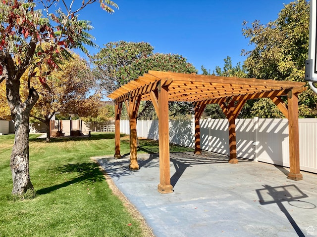 5046 W 4250 S, West Haven, UT 84401 - view of patio / terrace featuring fence and a pergola