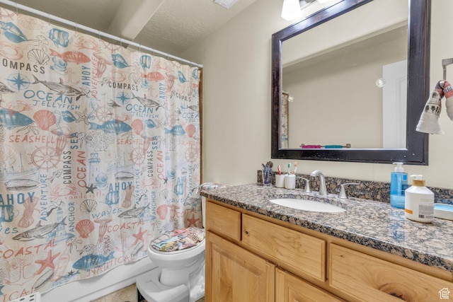83 N 380 W, Orem, UT 84057 - full bathroom featuring toilet, vanity, and shower / bath combo with shower curtain