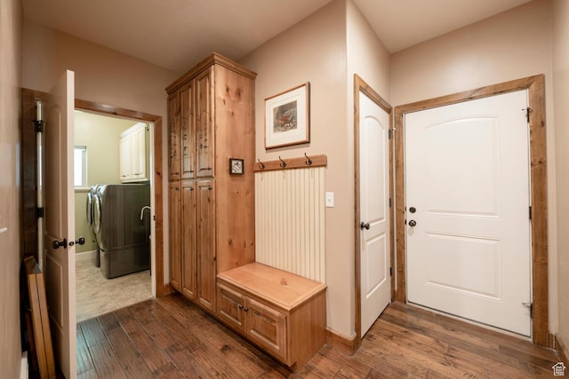 10569 S Covered Bridge Dr, Spanish Fork, UT 84660 - mudroom with dark wood-type flooring