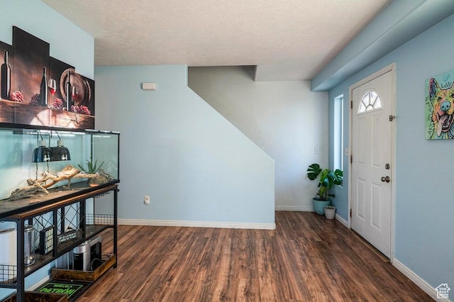2668 N 550 W, Cedar City, UT 84721 - entryway featuring wood finished floors, baseboards, and a textured ceiling