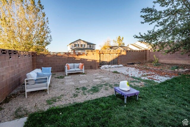 2668 N 550 W, Cedar City, UT 84721 - fenced backyard featuring an outdoor living space