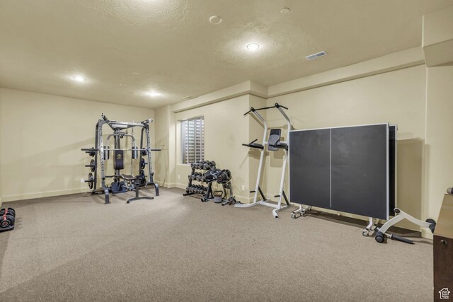 7759 Susans Cir, Park City, UT 84098 - exercise area featuring baseboards and a textured ceiling