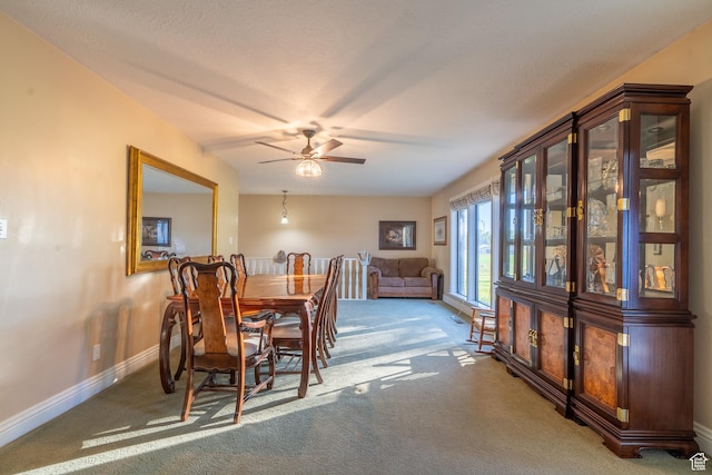 452 S 100 W, Salina, UT 84654 - carpeted dining room featuring baseboards and ceiling fan