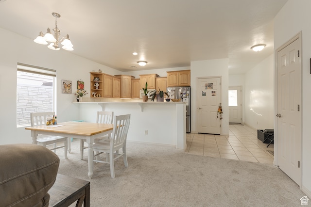 2331 S 675 W, Hurricane, UT 84737 - carpeted dining area featuring a notable chandelier