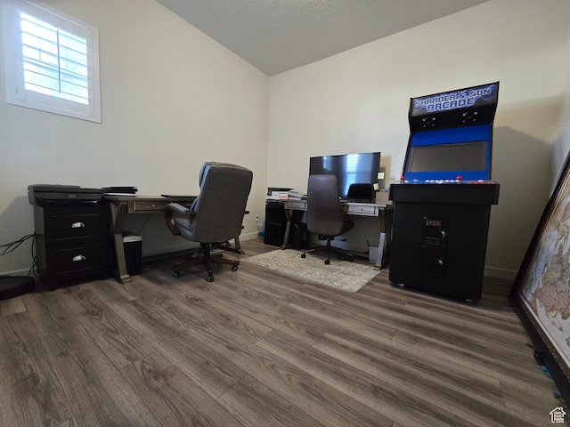 697 N 3275 W, Layton, UT 84041 - office with dark wood-style floors and lofted ceiling
