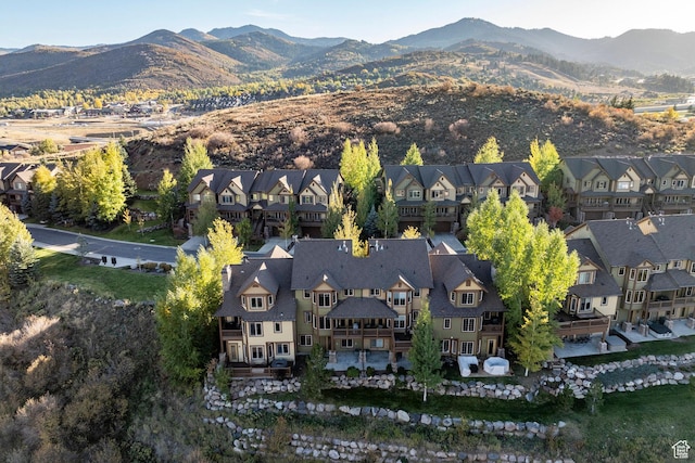 3126 Lower Saddleback Rd, Park City, UT 84098 - drone / aerial view with a residential view and a mountain view