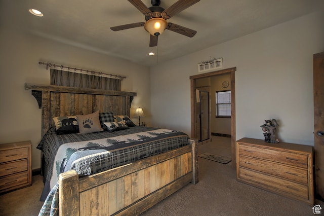 21 Gentle Ben Cir, Fish Haven, ID 83287 - carpeted bedroom with ceiling fan