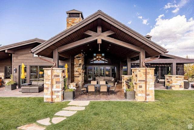 1159 Snow Berry St, Park City, UT 84098 - rear view of house with a yard and a patio area