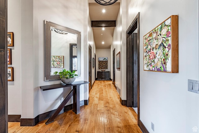 1159 Snow Berry St, Park City, UT 84098 - corridor with baseboards and light wood-type flooring