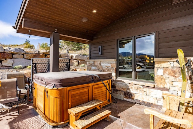 1159 Snow Berry St, Park City, UT 84098 - view of patio with a hot tub