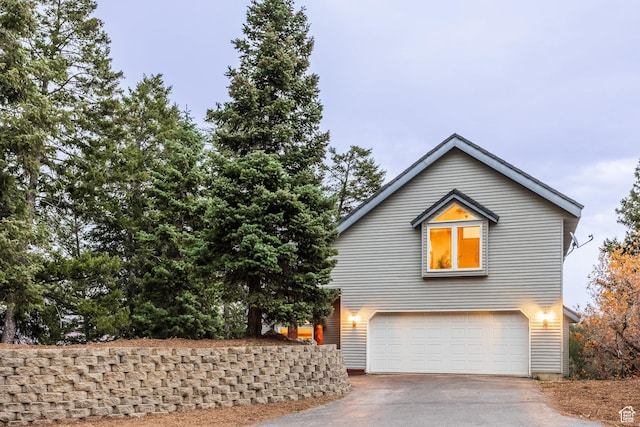 105 Paradise Rd, Summit Park, UT 84098 - view of front of property with driveway and an attached garage