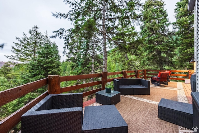 105 Paradise Rd, Summit Park, UT 84098 - wooden deck with outdoor lounge area