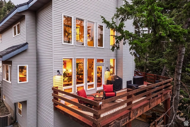 105 Paradise Rd, Summit Park, UT 84098 - back of property with a deck and cooling unit