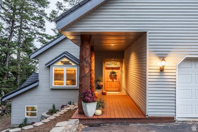 105 Paradise Rd, Summit Park, UT 84098 - view of exterior entry with a garage