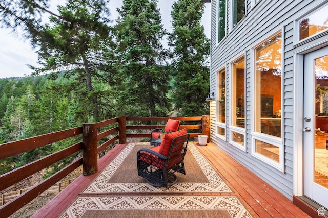 105 Paradise Rd, Summit Park, UT 84098 - deck with a forest view