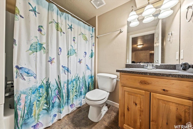 1758 W 5025 S, Roy, UT 84067 - full bathroom featuring tile patterned flooring, toilet, vanity, and visible vents