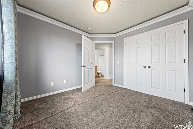 1758 W 5025 S, Roy, UT 84067 - unfurnished bedroom featuring a textured ceiling, carpet flooring, baseboards, and ornamental molding