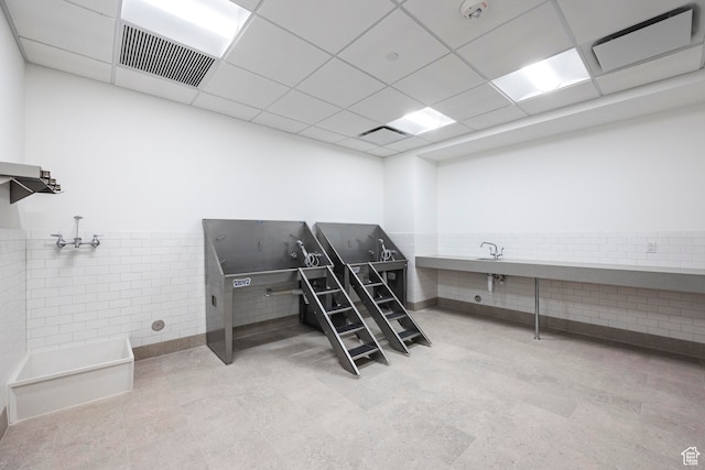 2303 Deer Hollow Rd Unit 1114, Park City, UT 84060 - misc room with tile walls and a drop ceiling